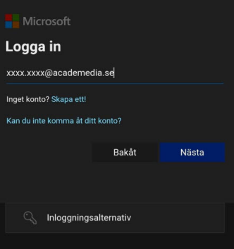 Android - Logga in