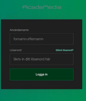 Android - Inloggningsuppgifter